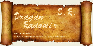 Dragan Radomir vizit kartica